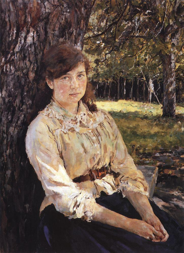 girl in the sunlight portrait of maria simonovich 1888 XX the tretyakov gallery moscow russia
